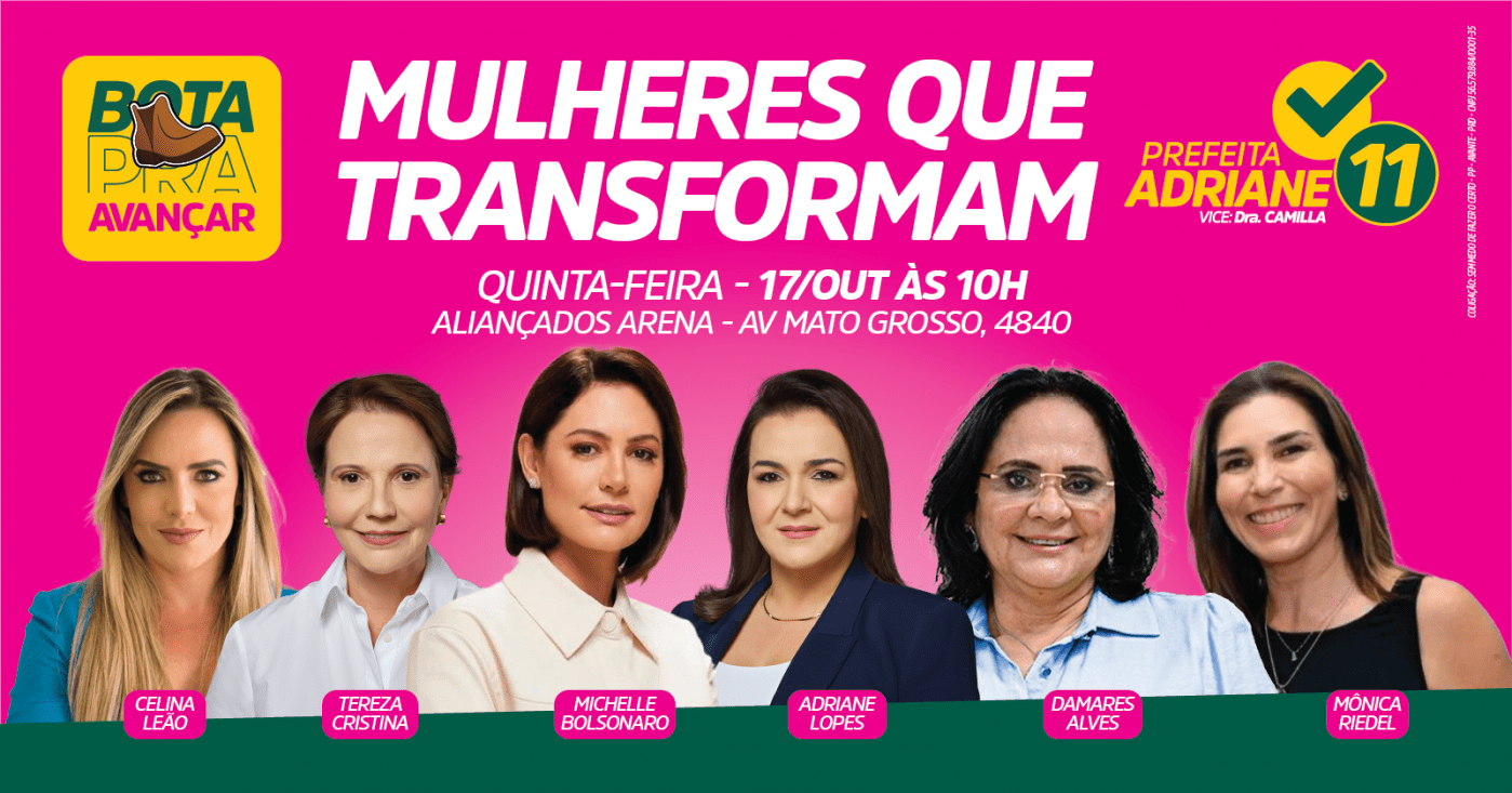 Campo Grande sedia grande encontro do Movimento Conservador com Michele Bolsonaro e líderes femininas