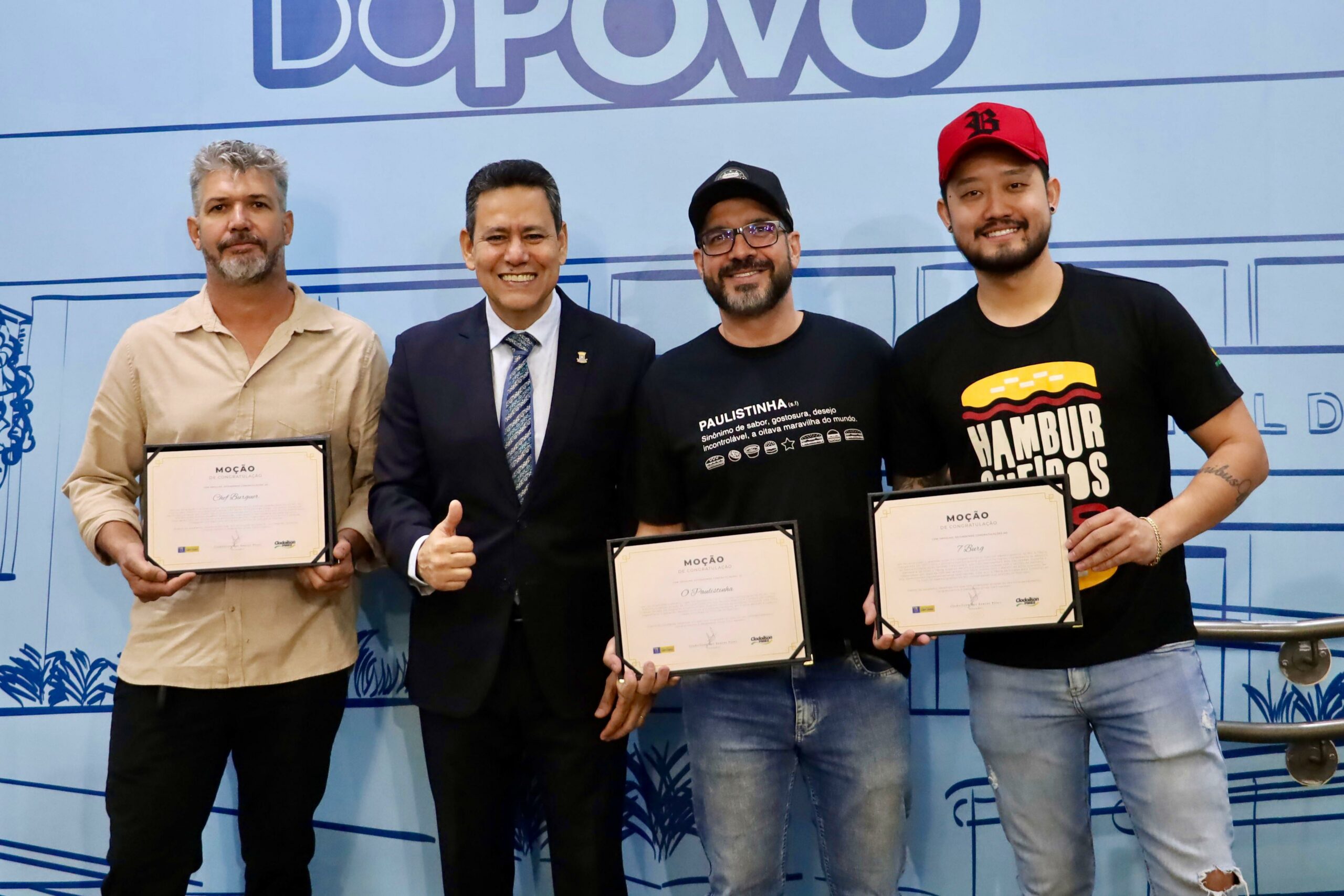 Vencedores do segundo festival de hambúrguer recebem moção de congratulação do vereador Clodoilson Pires