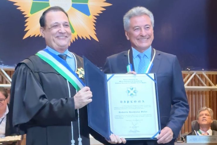 Hashioka é homenageado com “Ordem Guaicurus do Mérito Judiciário do Trabalho”