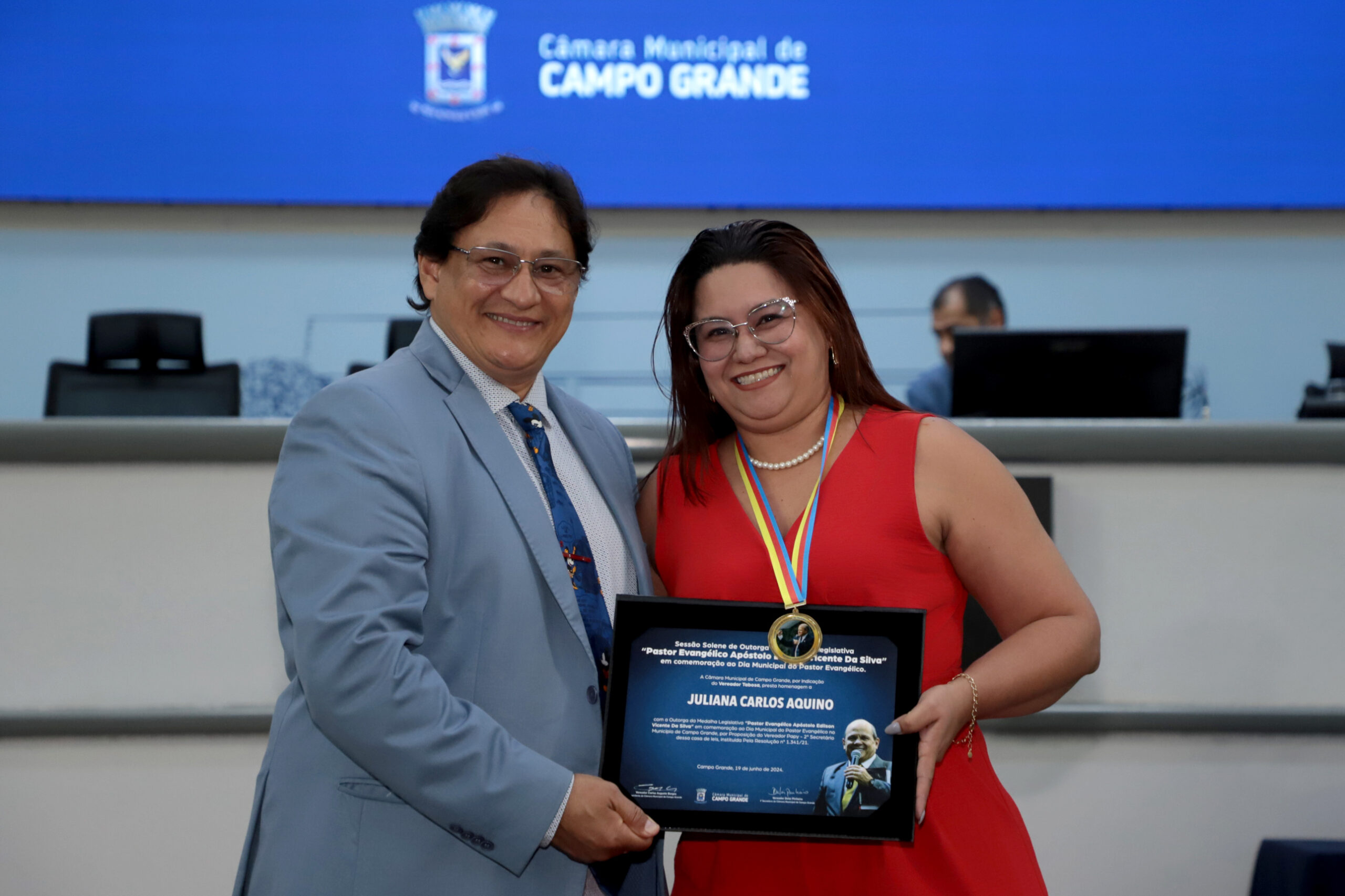 Tabosa homenageia pastores evangélicos em sessão solene na Câmara Municipal