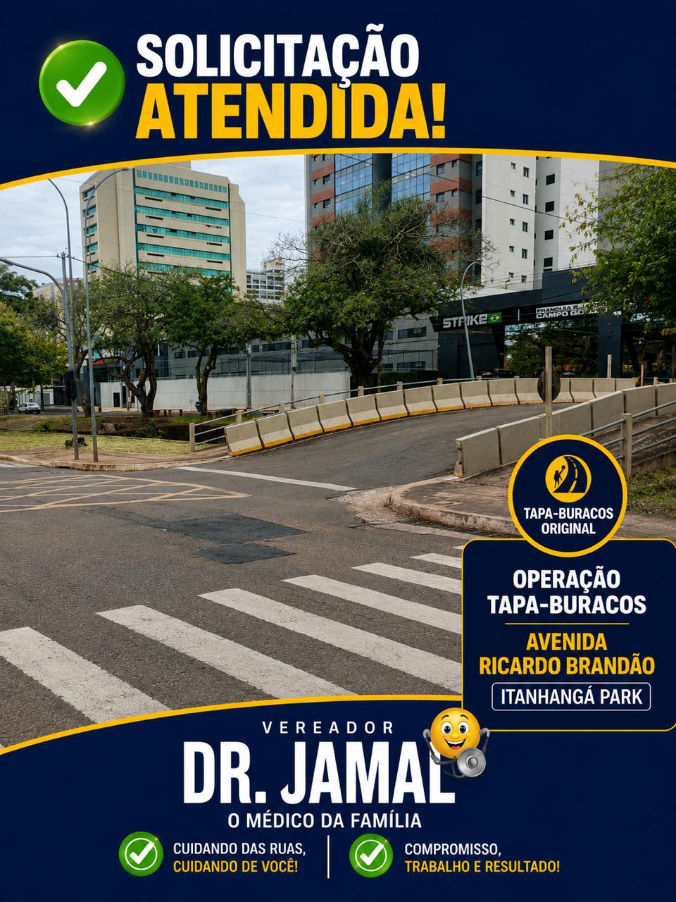 O Vereador Dr. Jamal segue acompanhando de perto as demandas da população e buscando melhorias para a cidade.