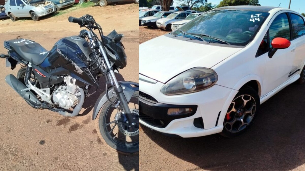 Leilão do Detran-MS oferta motocicleta do ano e carro esportivo