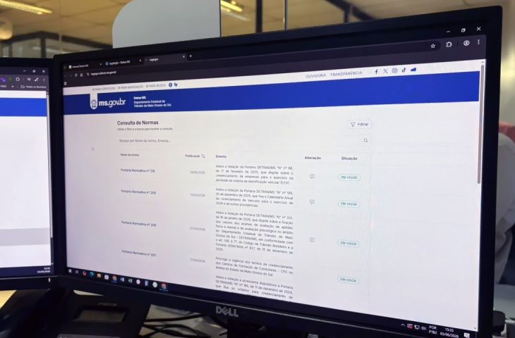 Novo sistema de portarias do Detran-MS amplia transparência e facilita acesso à legislação