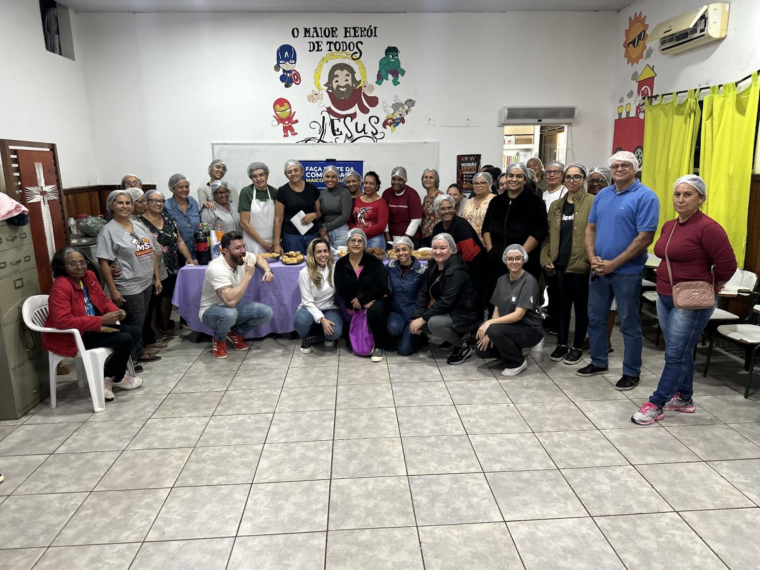 Por intermédio do gabinete itinerante do vereador Maicon Nogueira, curso de panificação reúne mais de 40 alunos no Nova Lima