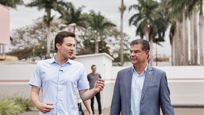 Prefeito Lucas Foroni apresenta investimentos viabilizados pelo senador Nelsinho Trad durante visita a Rio Brilhante