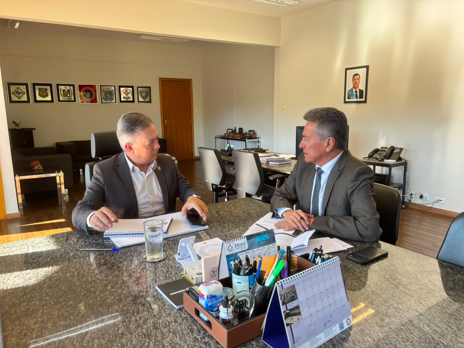 Em agenda na Sejusp, Hashioka discute melhorias e investimentos na segurança pública