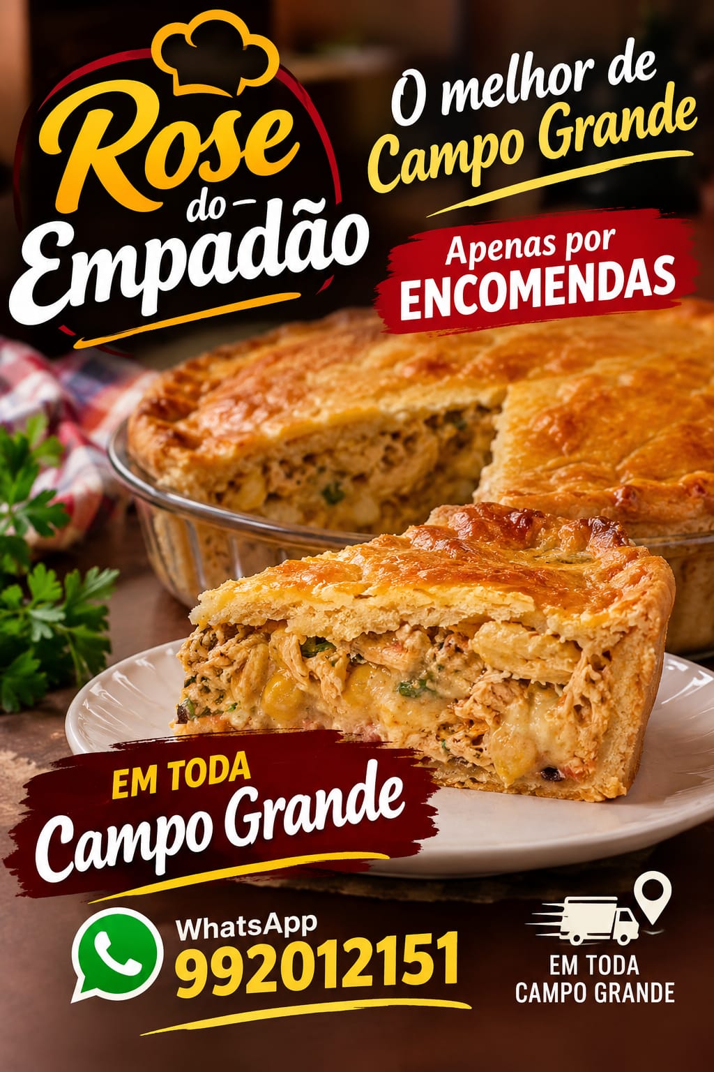 Rose do Empadão: O Melhor Sabor de Campo Grande Diretamente na Sua Casa