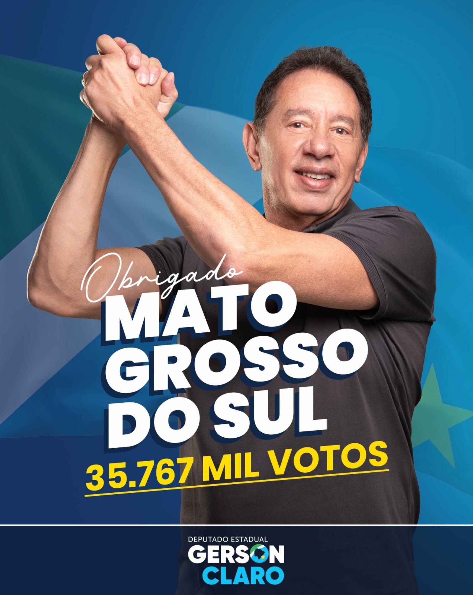 Gerson Claro É Reeleito Deputado Estadual com 35.767 Votos em Mato Grosso do Sul