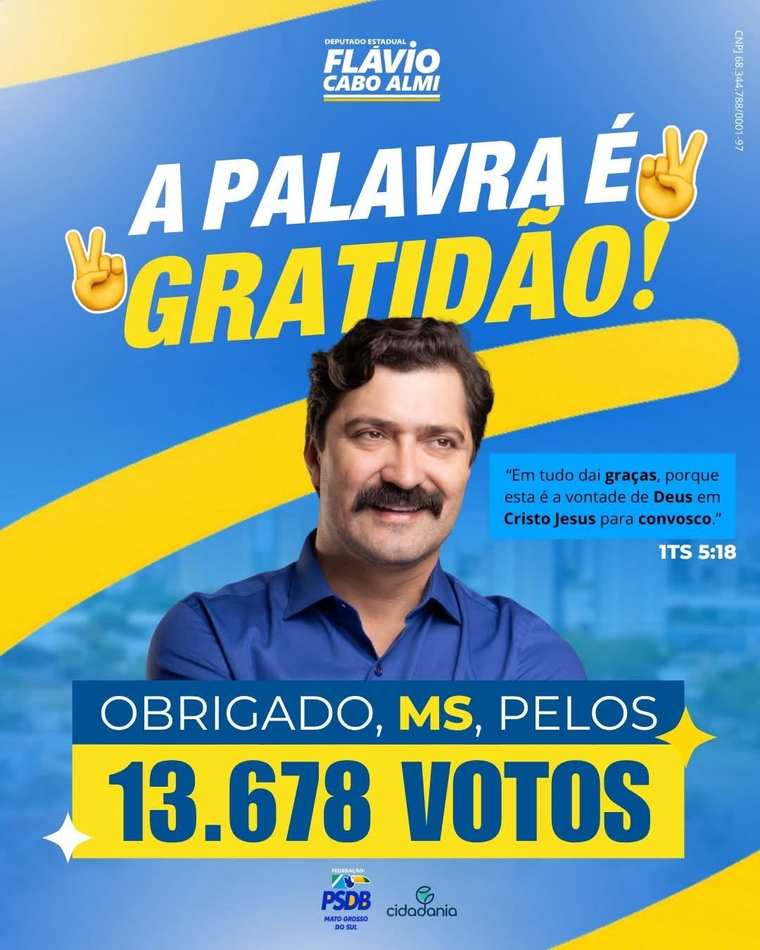 O Legado Continua: Flávio Cabo Almi Agradece aos Mais de 13 Mil Votos e Reafirma Compromisso com Campo Grande