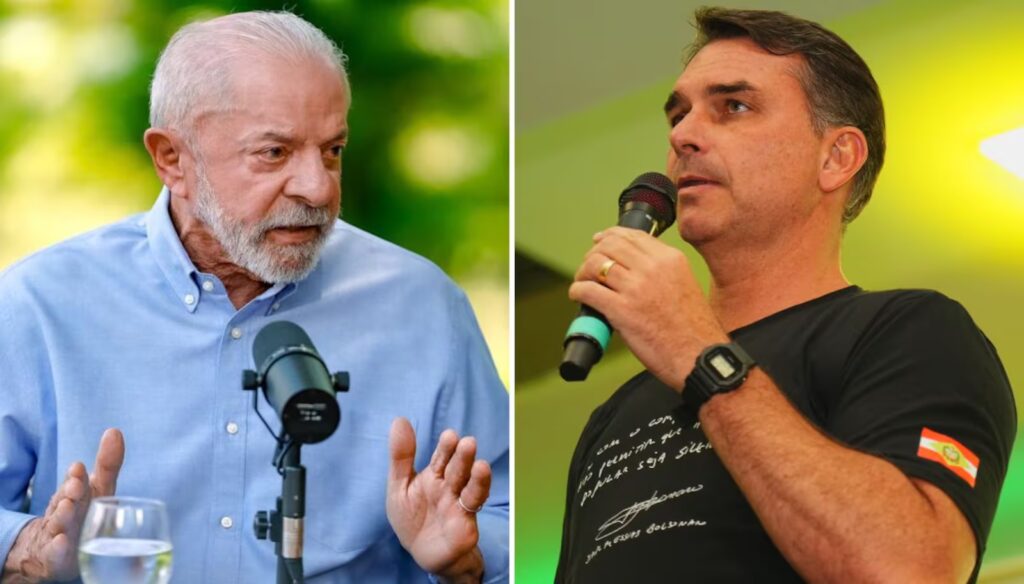 Flávio Bolsonaro tem 52% dos votos válidos contra 48% de Lula, aponta BTG Nexus